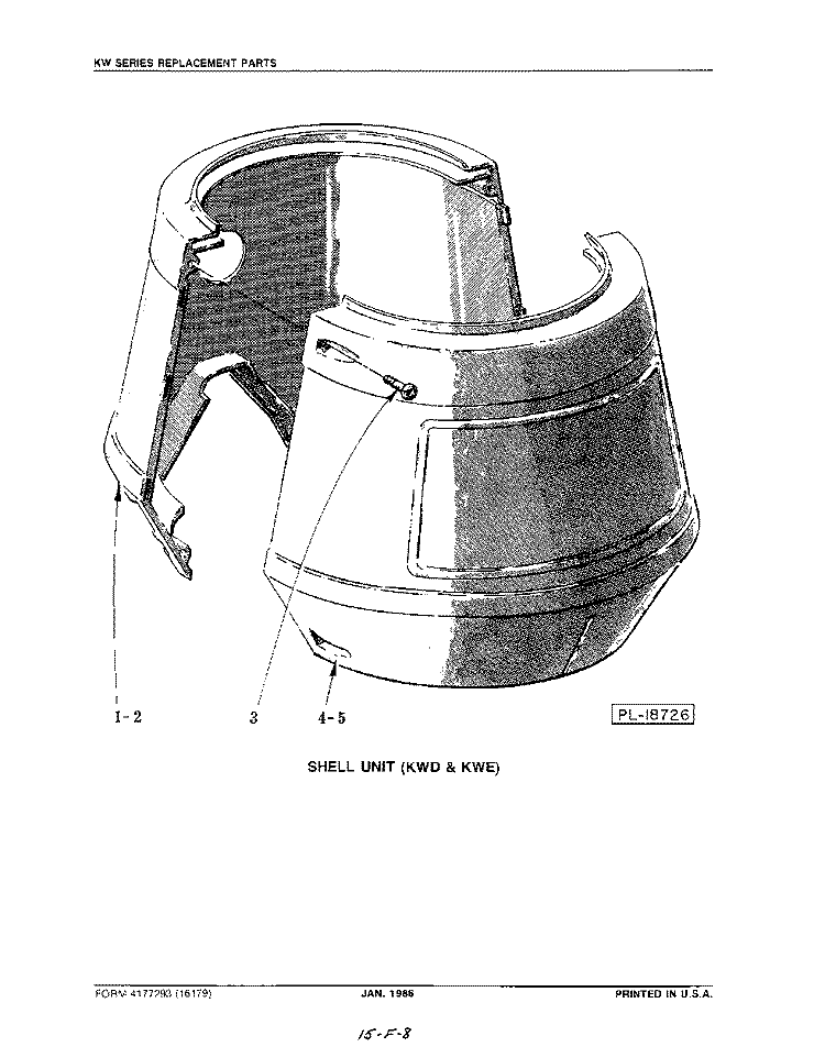 KWD AND KWE Diagram and Parts List for KWD200  KitchenAid Food Waste Disposer