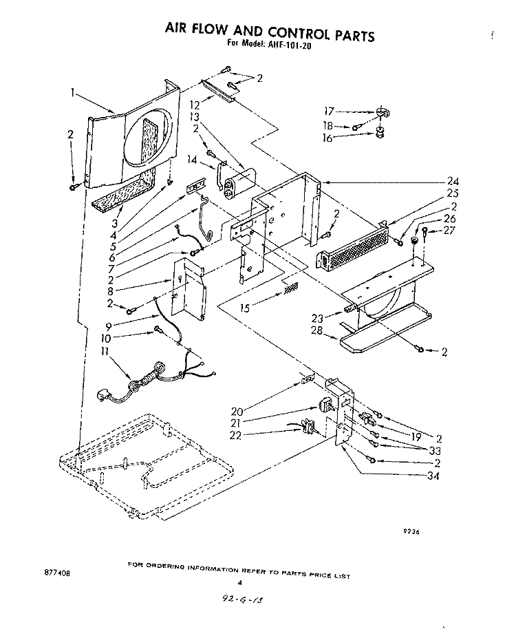 SECTION Diagram and Parts List for AHF10120  Whirlpool Air Conditioner