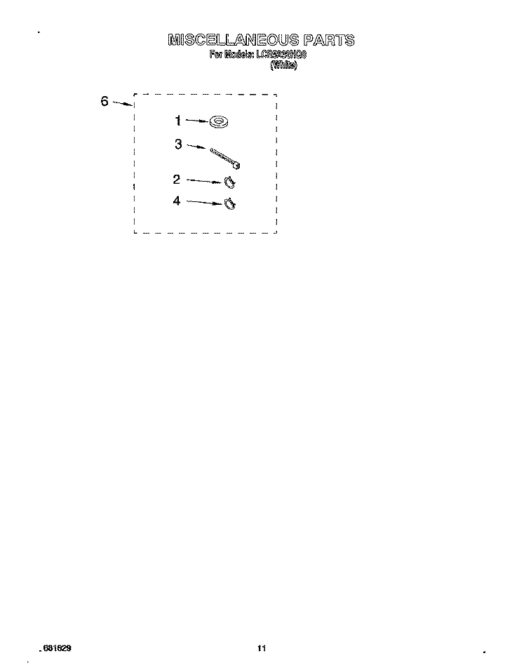 MISCELLANEOUS, OPTIONAL Diagram and Parts List for LCR5232HQ0  Whirlpool Washer