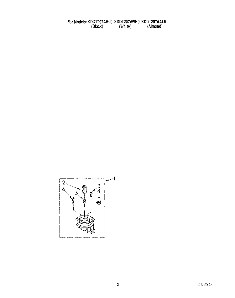 SEALED GAS ASSEMBLY Diagram and Parts List for KDDT207AAL0  KitchenAid Range
