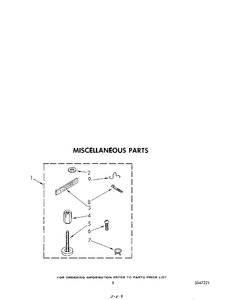 MISCELLANEOUS Diagram and Parts List for KAWE700TWH0  KitchenAid Washer