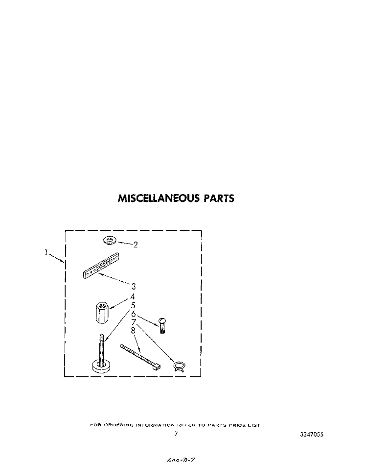 MISCELLANEOUS Diagram and Parts List for LA6000XPW4  Whirlpool Washer