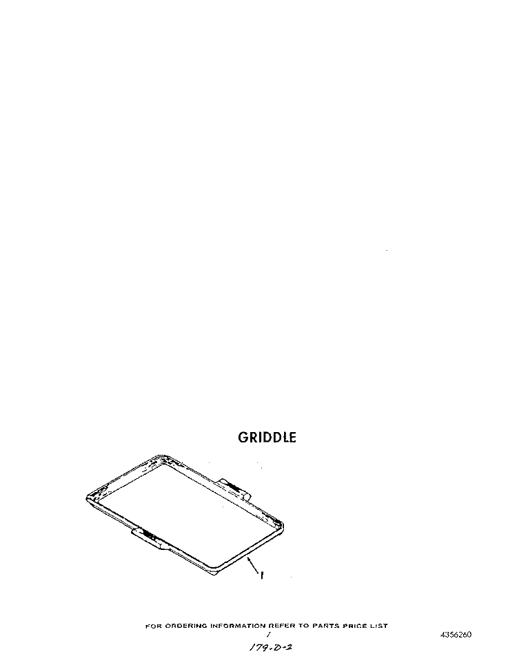 GRIDDLE Diagram and Parts List for F6558^1  Whirlpool Range