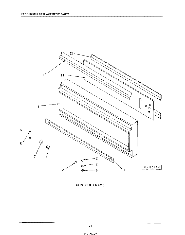 CONTROL Diagram and Parts List for KECO375MS  KitchenAid Wall Oven