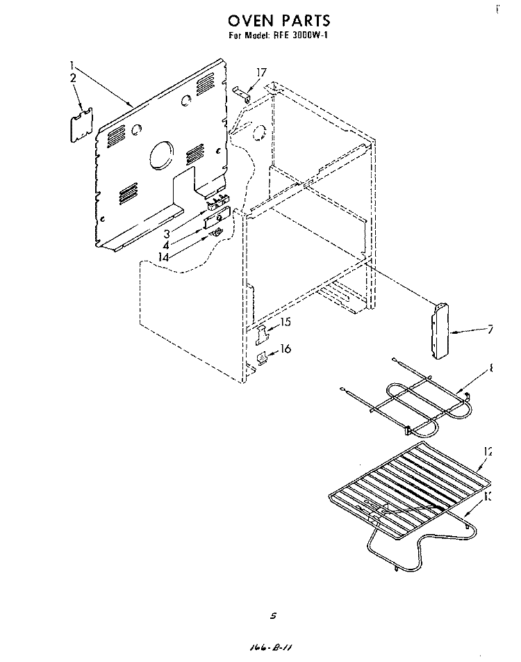 LIT/OPTIONAL Diagram and Parts List for RFE3000W1  Whirlpool Range