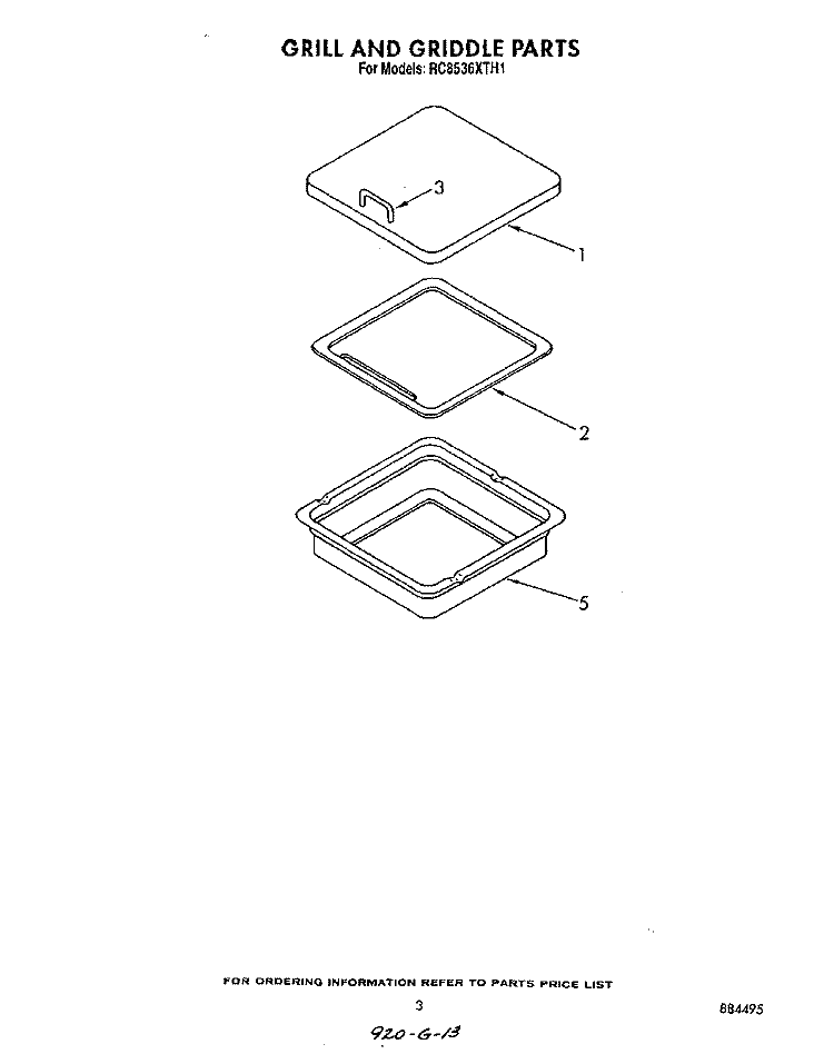 SECTION Diagram and Parts List for RC8536XTB1  Whirlpool Cooktop