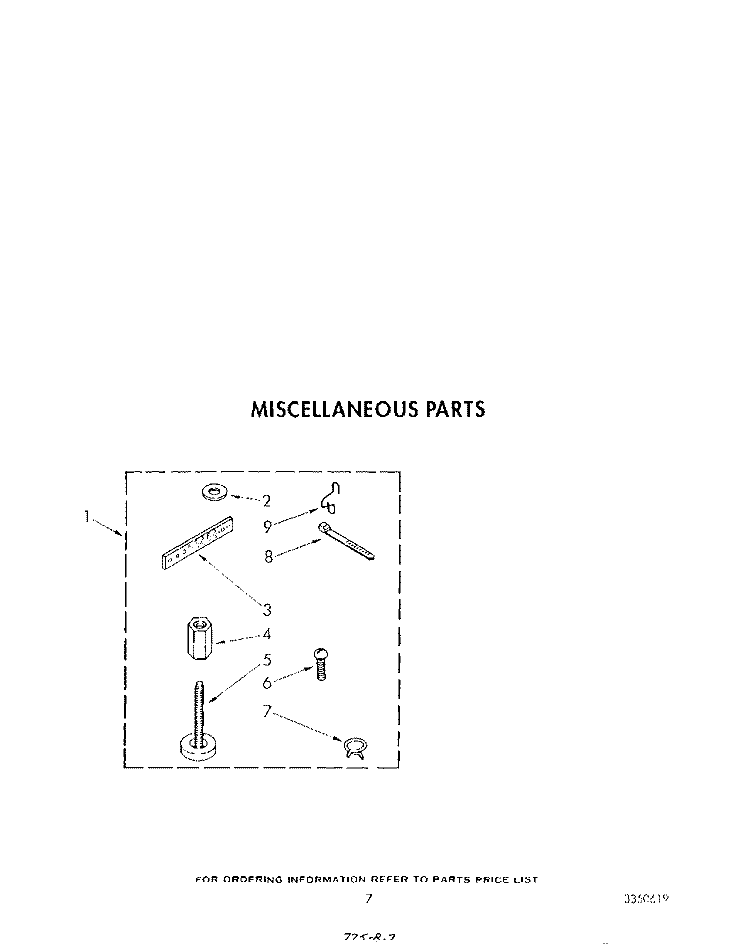MISCELLANEOUS Diagram and Parts List for LA5100XTF0  Whirlpool Washer