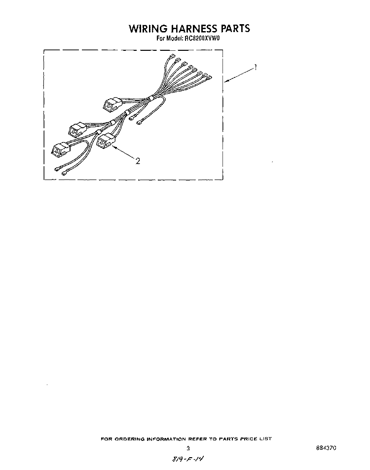 SECTION Diagram and Parts List for RC8200XVG0  Whirlpool Cooktop