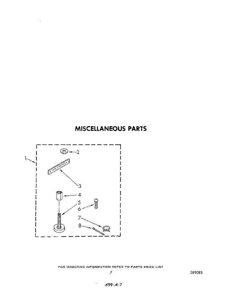 MISCELLANEOUS Diagram and Parts List for LA5000XPW5  Whirlpool Washer
