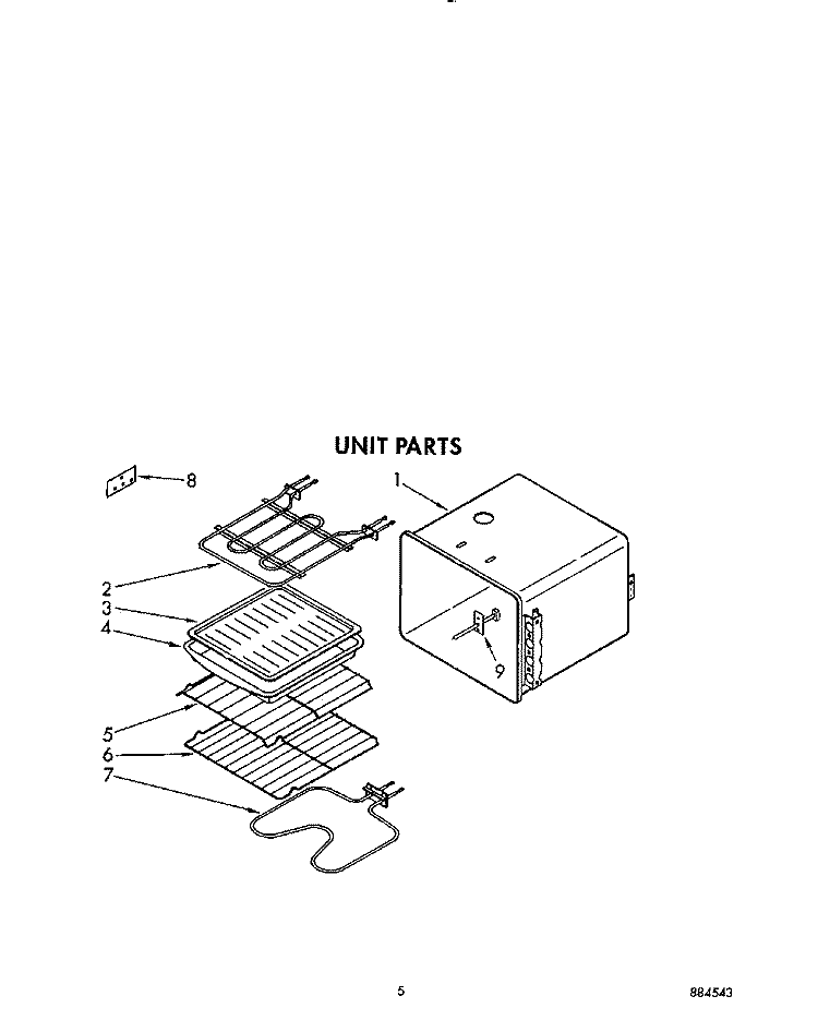 UNIT Diagram and Parts List for RB760PXYQ0  Whirlpool Wall Oven