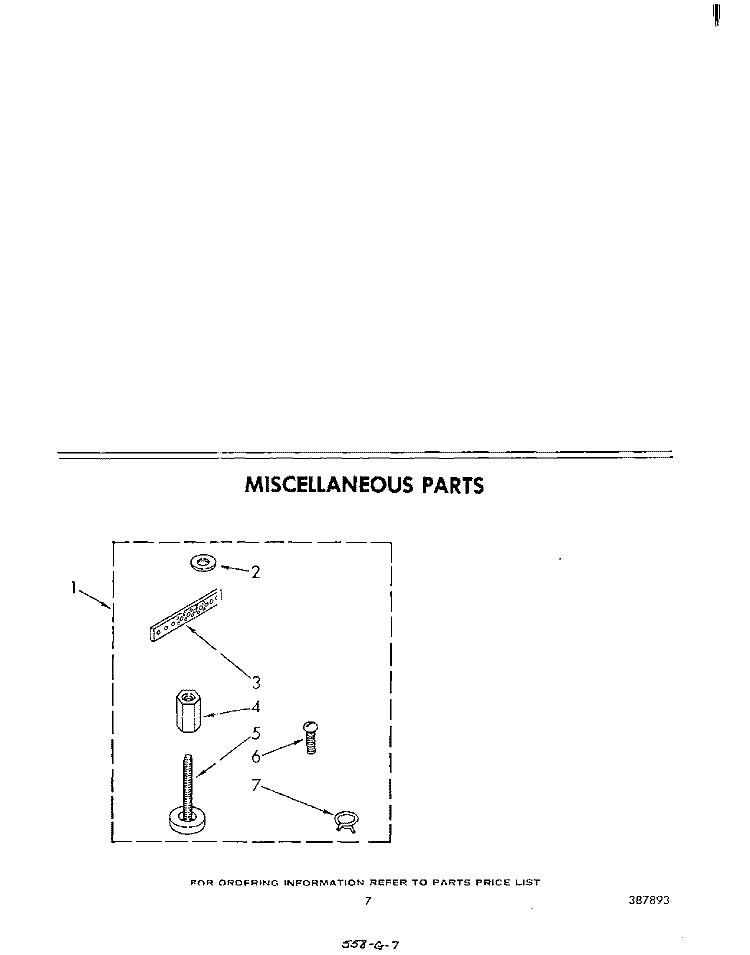 MISCELLANEOUS Diagram and Parts List for LA6000XPW1  Whirlpool Washer
