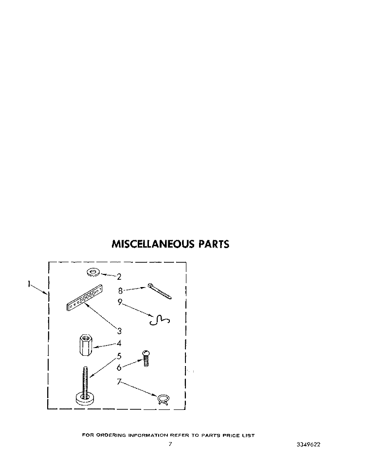 MISCELLANEOUS Diagram and Parts List for LA5668XSW1  Whirlpool Washer