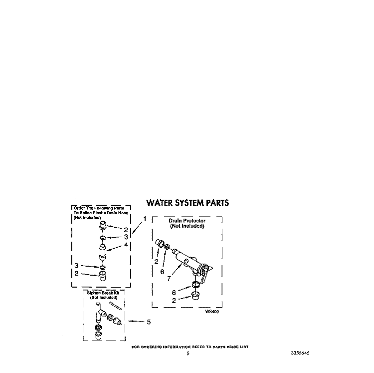 WATER SYSTEM Diagram and Parts List for LA3400XTW1  Whirlpool Washer