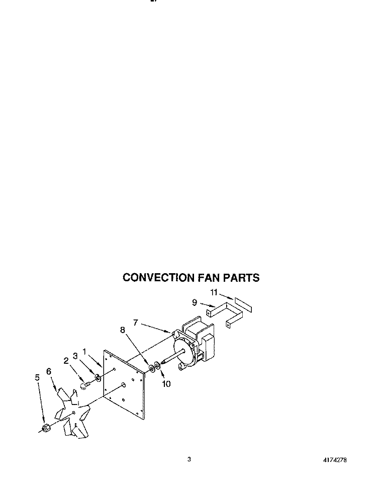 CONVECTION FAN Diagram and Parts List for KEMS378YBL0  KitchenAid Wall Oven