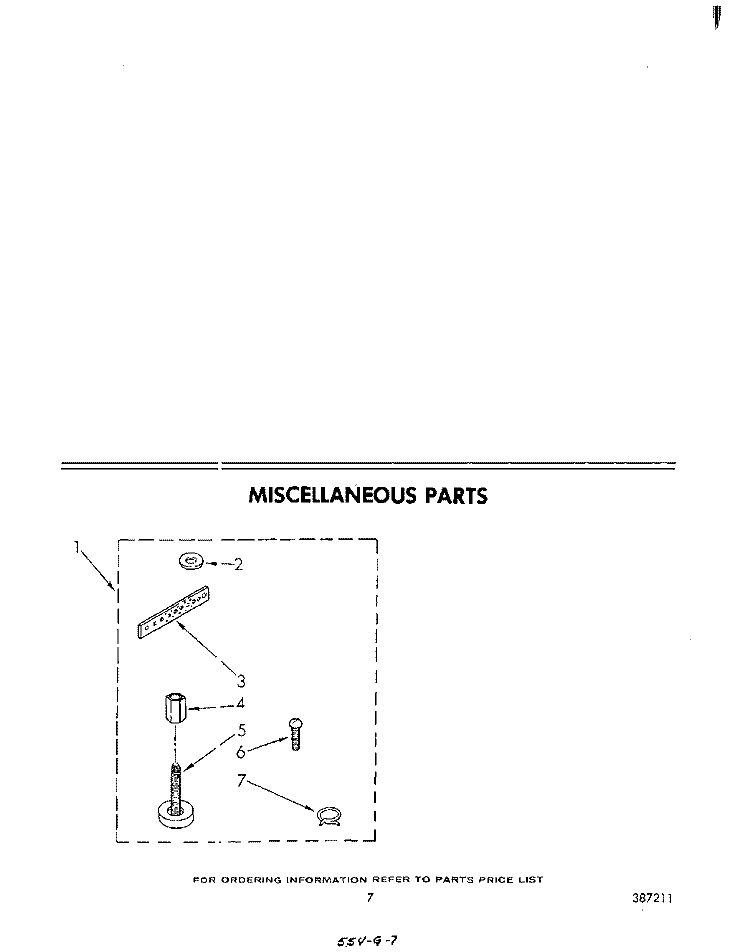 MISCELLANEOUS Diagram and Parts List for LA5300XPW1  Whirlpool Washer
