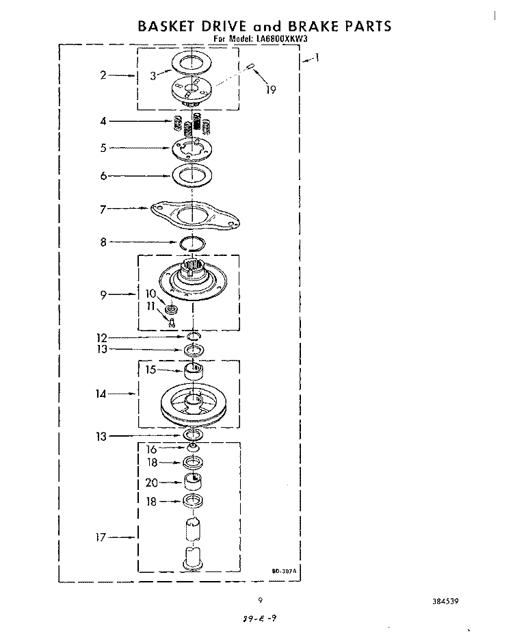 MISCELLANEOUS , LITERATURE AND OPTIONAL Diagram and Parts List for LA6800XKW3  Whirlpool Washer