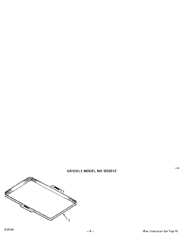 GRIDDLE Diagram and Parts List for 1435W0A  Roper Range