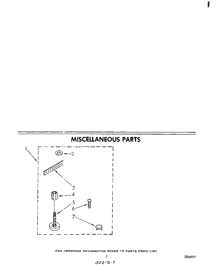 MISCELLANEOUS Diagram and Parts List for LA6400XPW0  Whirlpool Washer