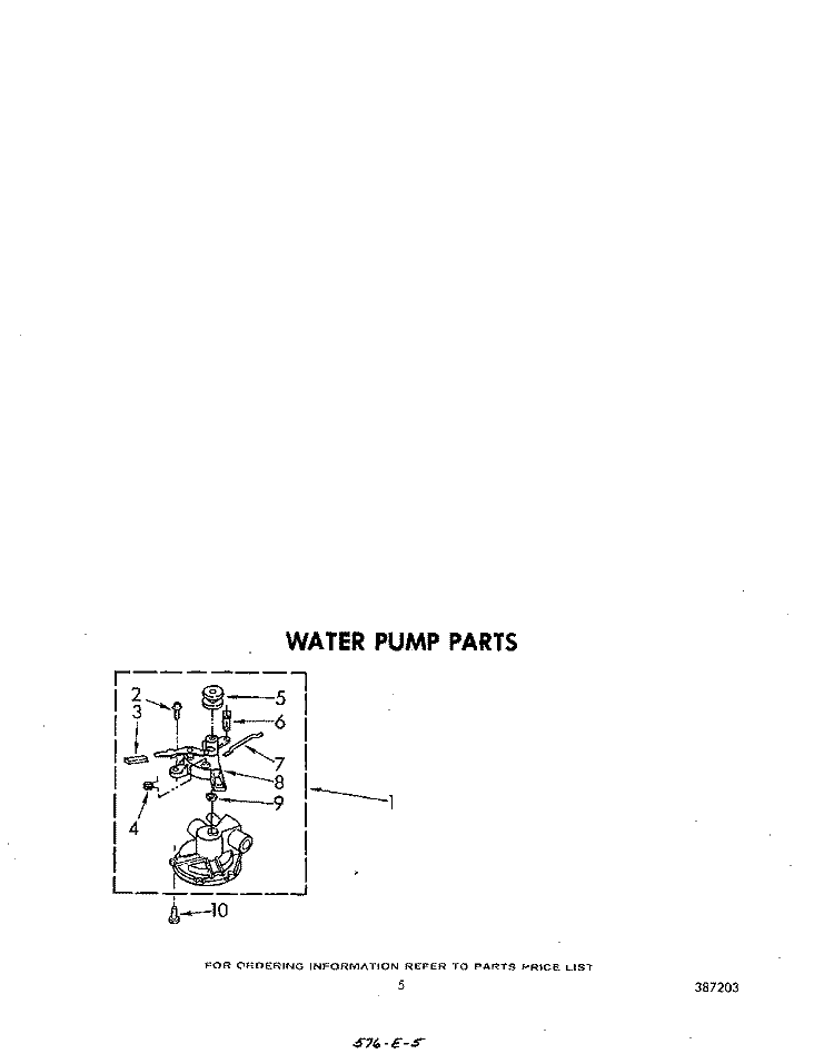 WATER PUMP Diagram and Parts List for LA5500XKW2  Whirlpool Washer