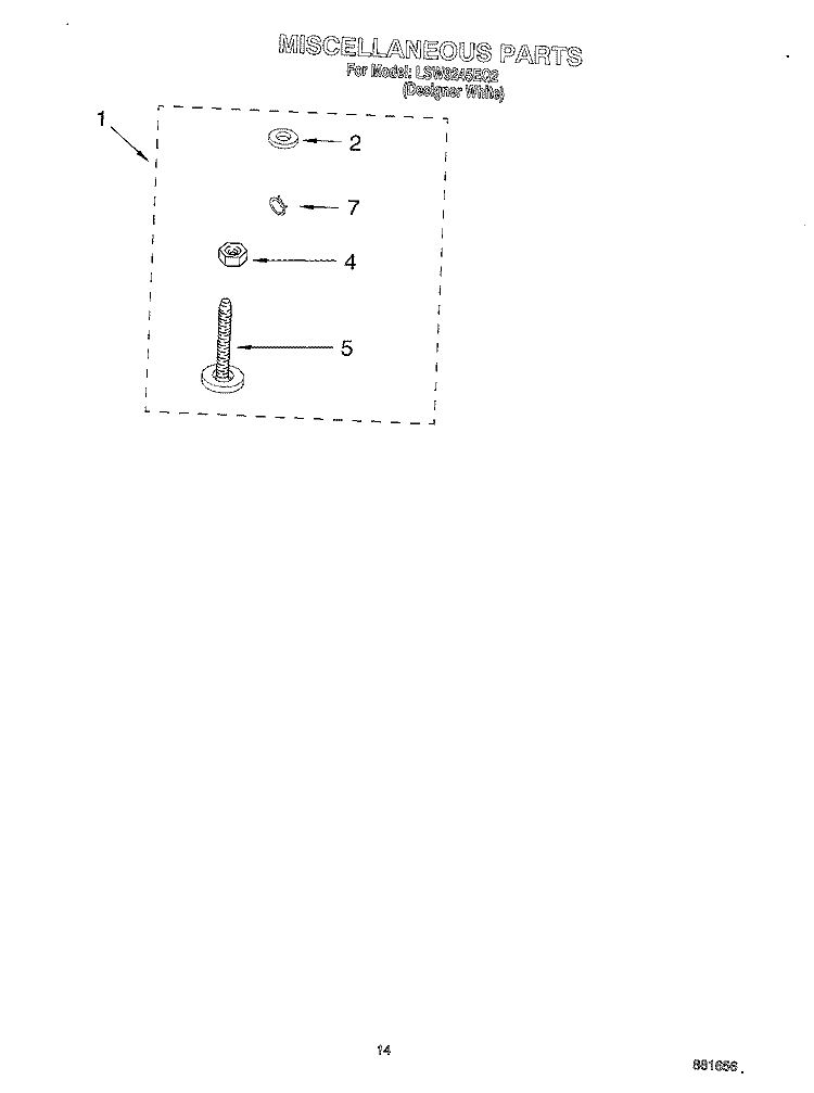MISCELLANEOUS, OPTIONAL Diagram and Parts List for LSW9245EQ2  Whirlpool Washer