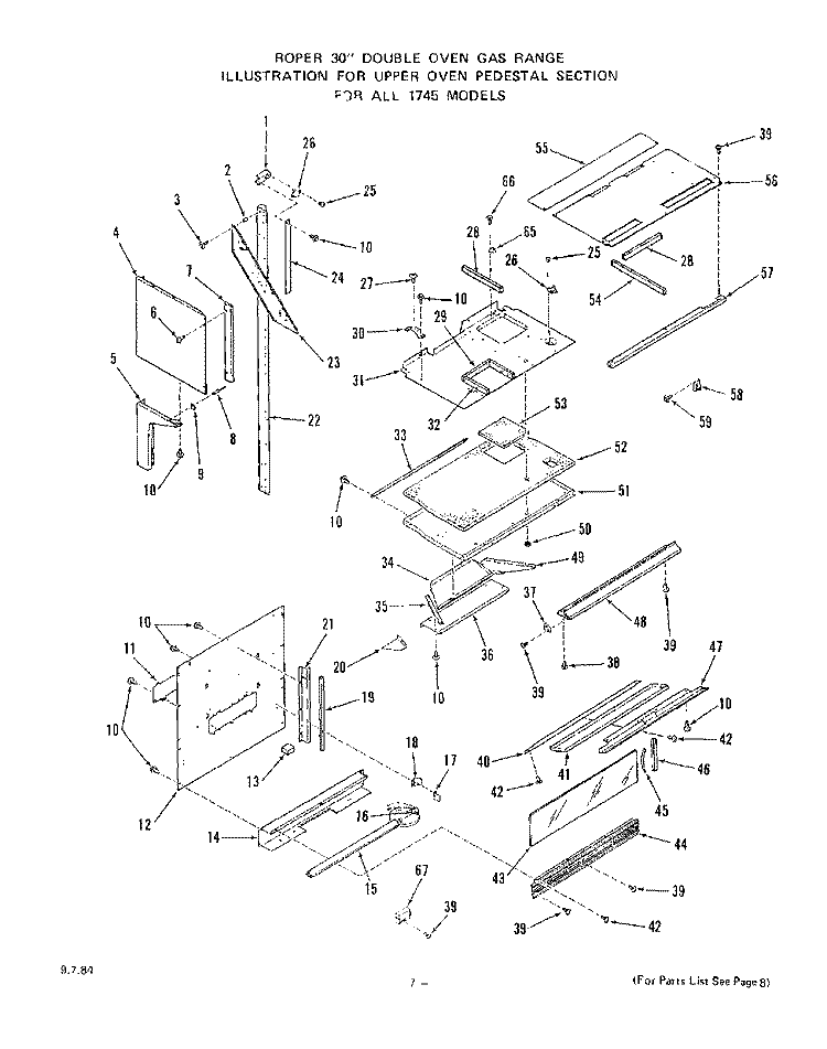 BLOWER , BLOWER Diagram and Parts List for 1745^0A  Whirlpool Range