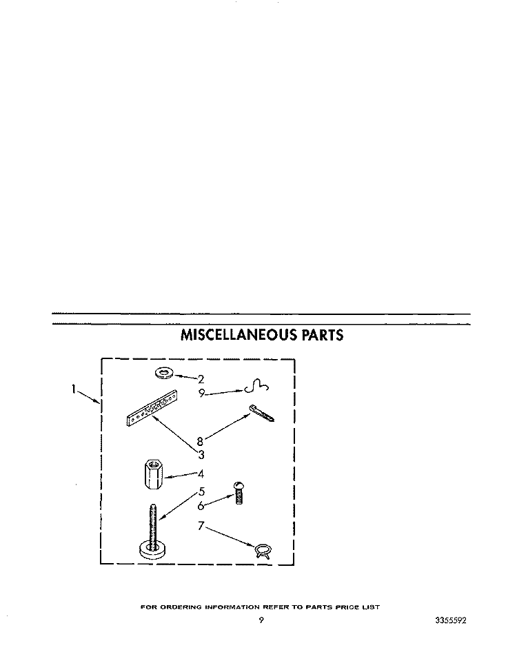MISCELLANEOUS Diagram and Parts List for KAWE764WWH1  KitchenAid Washer