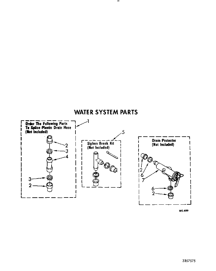 WATER SYSTEM Diagram and Parts List for 4LA6300XYN0  Whirlpool Washer