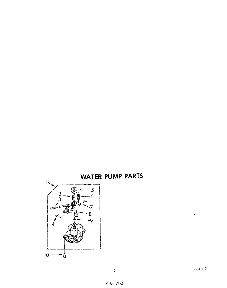 WATER PUMP Diagram and Parts List for LA5500XMW0  Whirlpool Washer