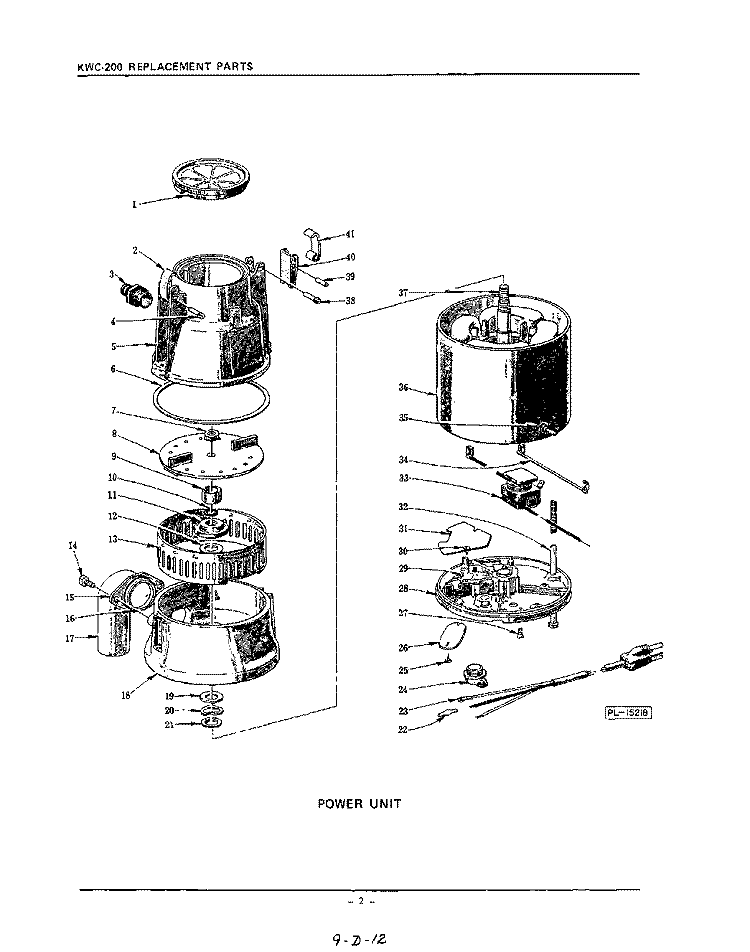 SECTION Diagram and Parts List for KWC200B  KitchenAid Food Waste Disposer