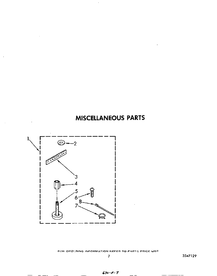 MISCELLANEOUS Diagram and Parts List for LA5550XPW5  Whirlpool Washer