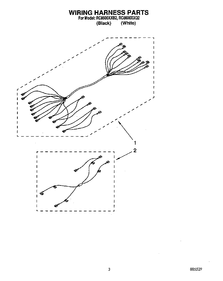 SECTION Diagram and Parts List for RC8600XXB2  Whirlpool Cooktop