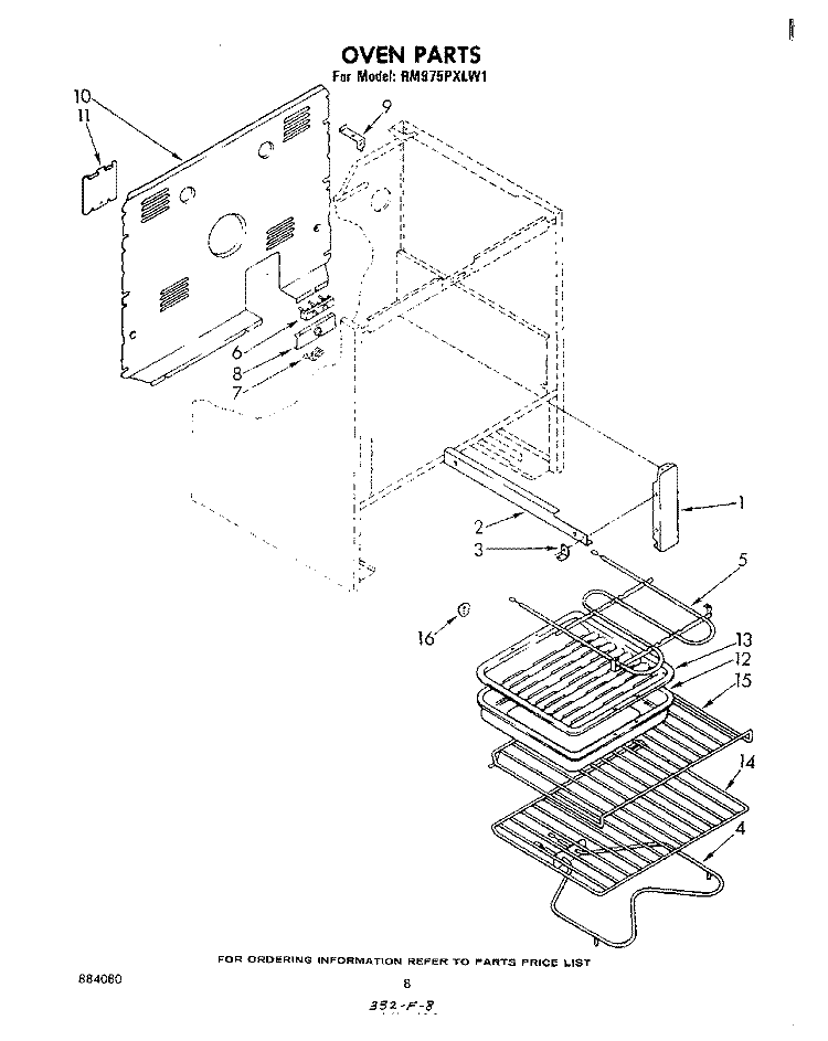 OVEN (CONTINUED) Diagram and Parts List for RM975PXLW1  Whirlpool Microwave Oven Combo