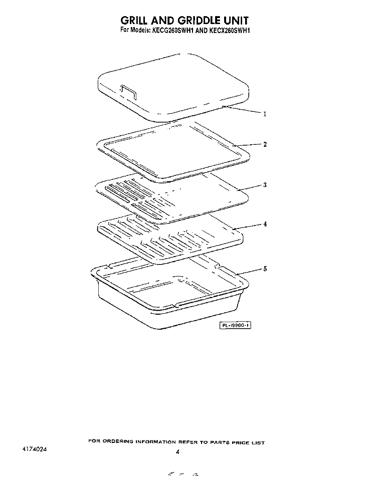 SECTION Diagram and Parts List for KECG260SWH1  KitchenAid Cooktop