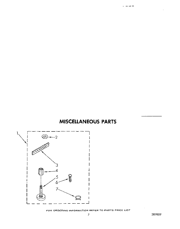 MISCELLANEOUS Diagram and Parts List for LA6400XPW1  Whirlpool Washer