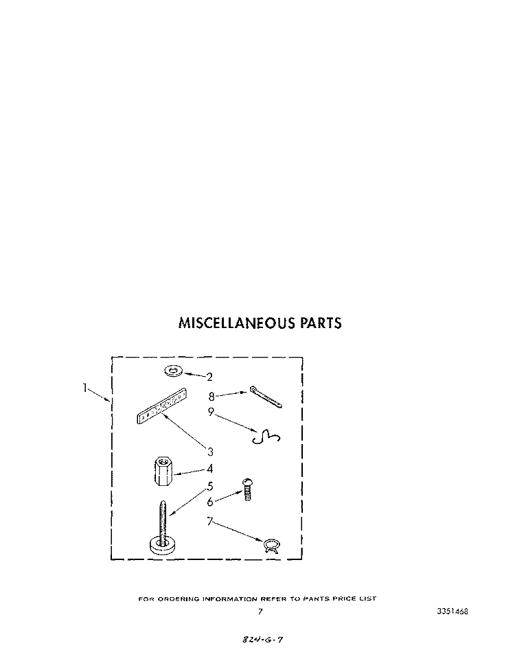 MISCELLANEOUS Diagram and Parts List for LA5668XTW0  Whirlpool Washer