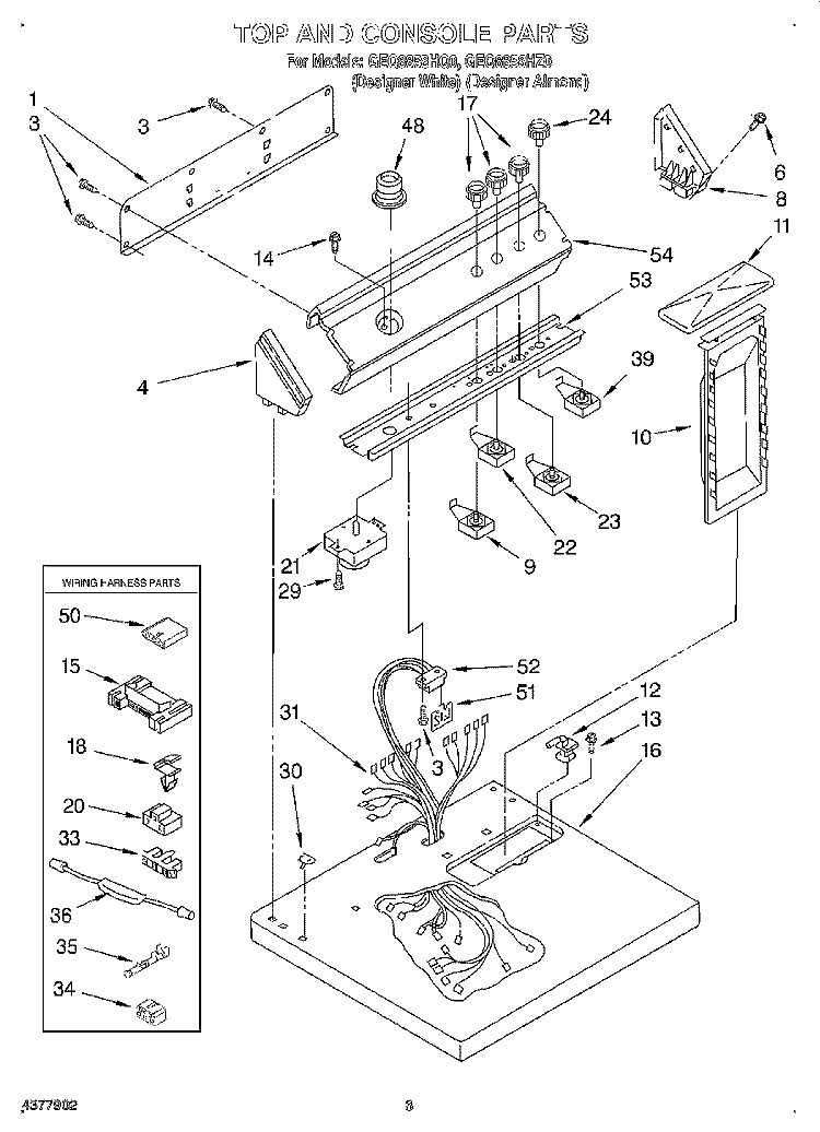 SECTION Diagram and Parts List for GEQ8858HQ0  Whirlpool Dryer