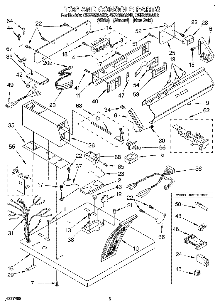 SECTION Diagram and Parts List for CEE2990AG2  Whirlpool Dryer