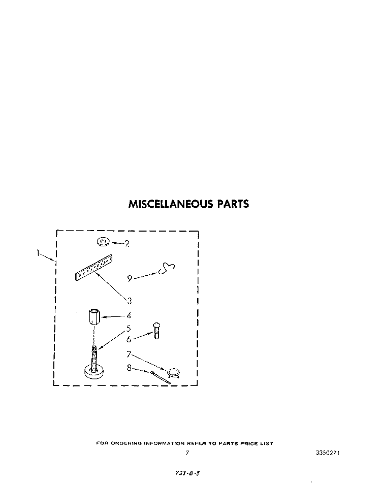 MISCELLANEOUS Diagram and Parts List for LA5430XSW1  Whirlpool Washer