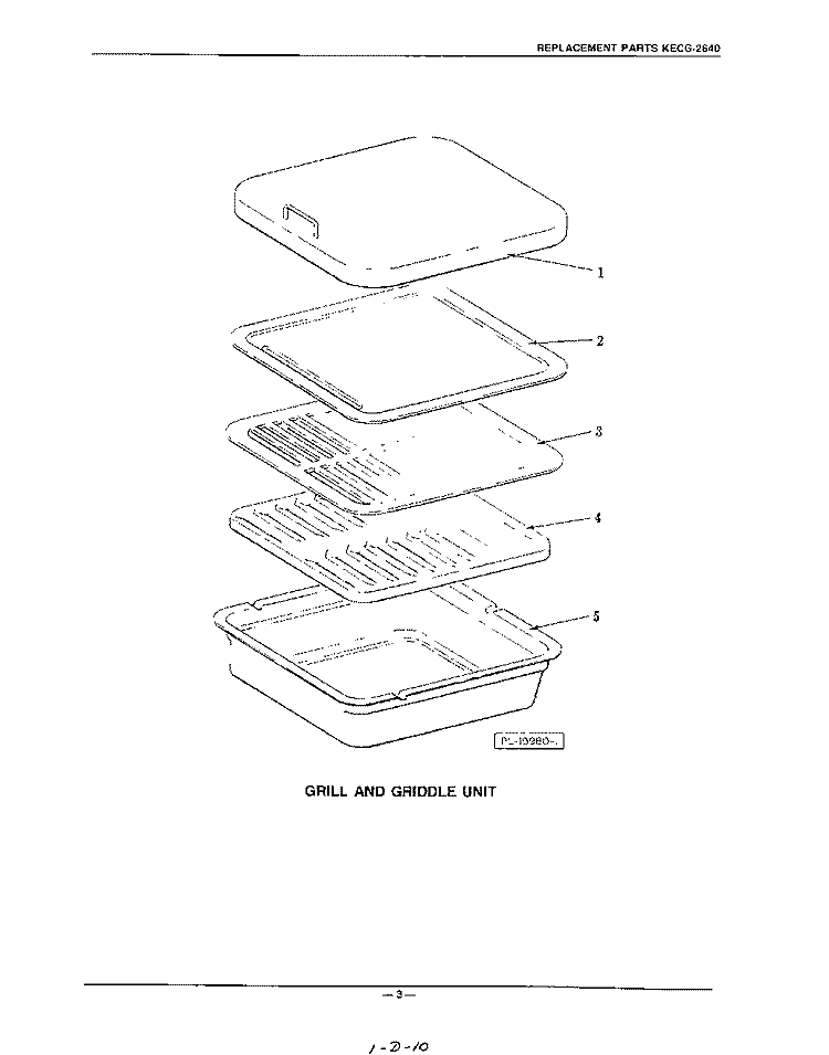 SECTION Diagram and Parts List for KECG260SOB0  KitchenAid Cooktop
