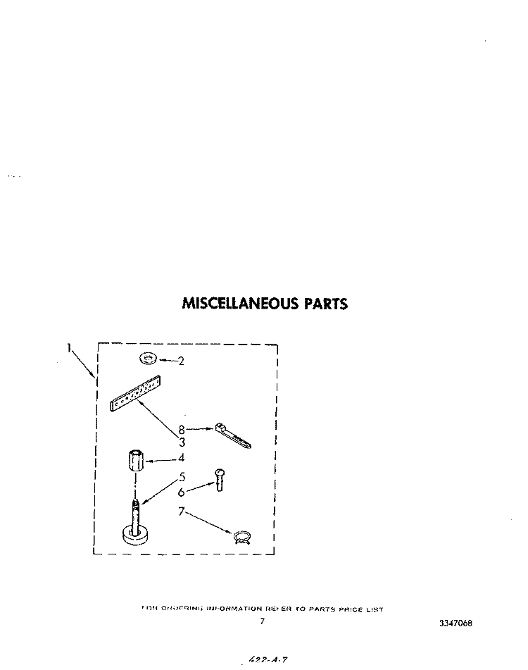 MISCELLANEOUS Diagram and Parts List for LA5530XPW6  Whirlpool Washer