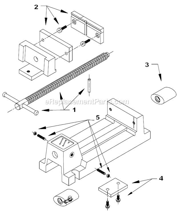 Page A Diagram and Parts List for 1060 Before 1999 Wilton Vise