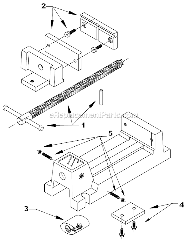 Page A Diagram and Parts List for 1145 Before 1999 Wilton Vise