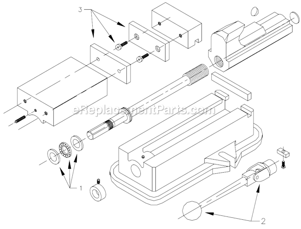Page A Diagram and Parts List for 1250N  Wilton Vise