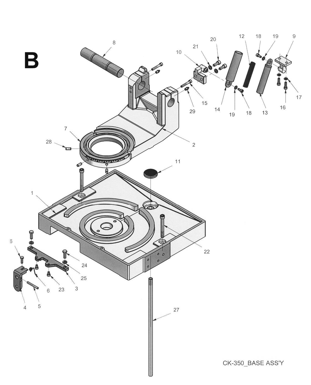 Diagram 2 Diagram and Parts List for CK350-4  Wilton Table Saw