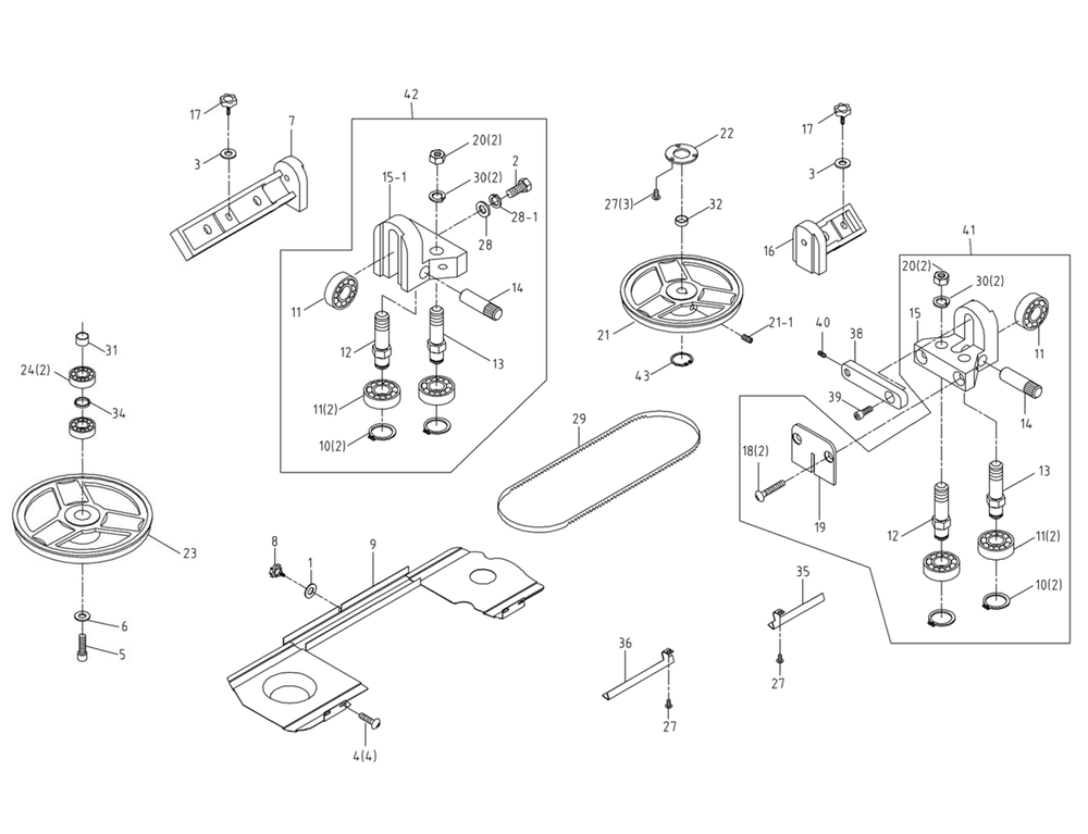 Fig-1 Diagram and Parts List for 3130  Wilton Saw