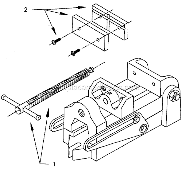 Page A Diagram and Parts List for 25A  Wilton Vise