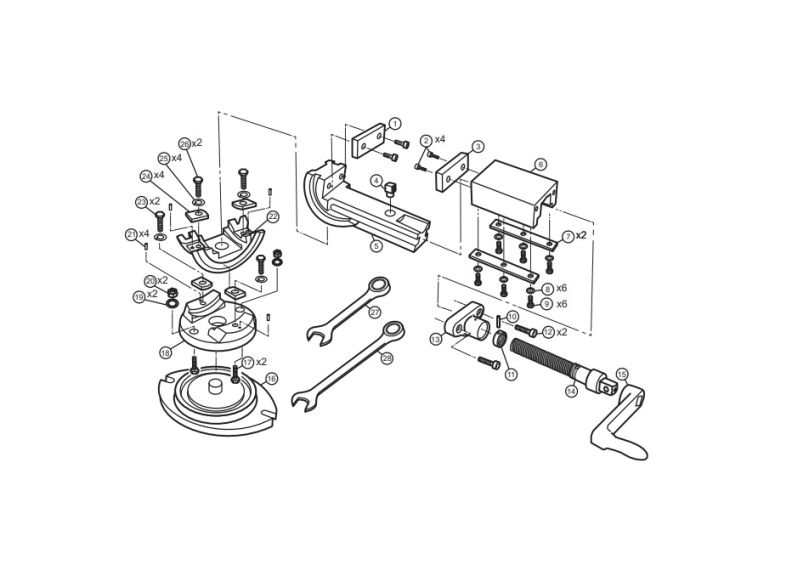 Diagram Diagram and Parts List for TLT-SP-100  Wilton Vise