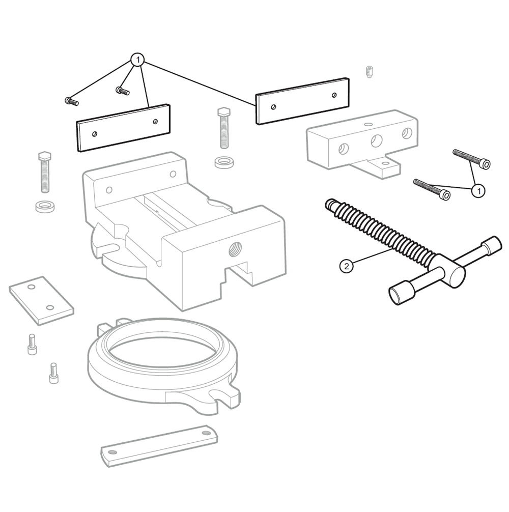 Diagram Diagram and Parts List for ML45B 11615 Wilton Vise
