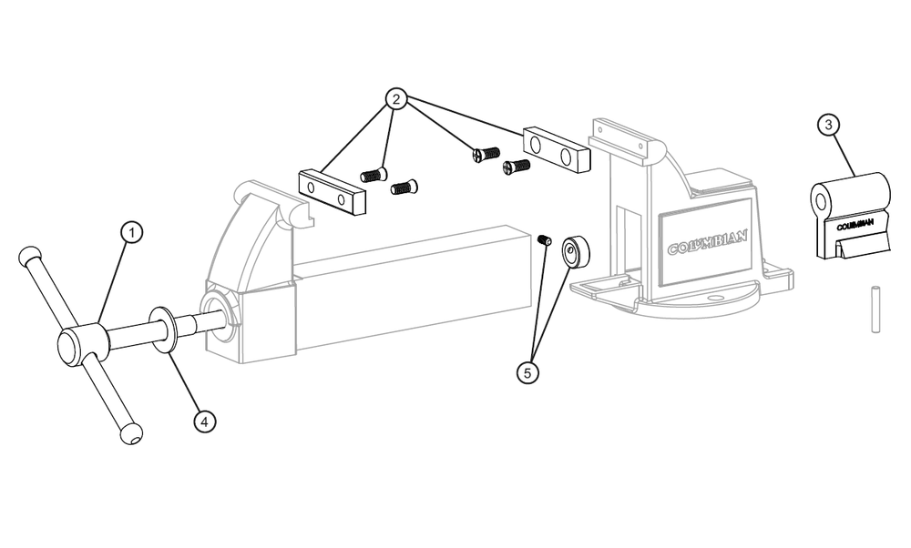 Diagram Diagram and Parts List for 504-1-2M3 10104 Wilton Vise