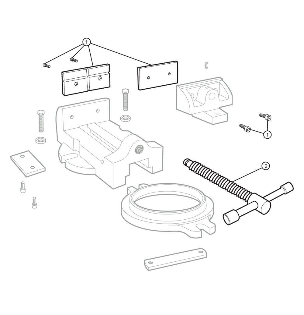 Diagram Diagram and Parts List for MV6B 11605 Wilton Vise
